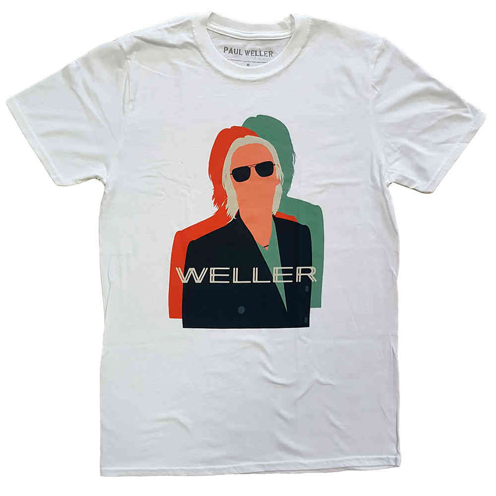 Paul Weller - Illustration Offset Heren Tshirt - Wit